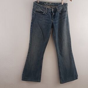 Juicy Couture blue denim bootcut mid rise jeans, size 27